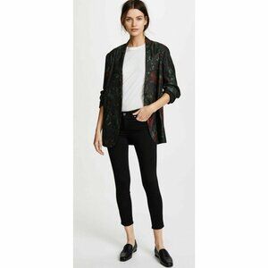 NWT PAIGE Verdugo Jeans Mid Rise Black Denim Sz 23 Crop